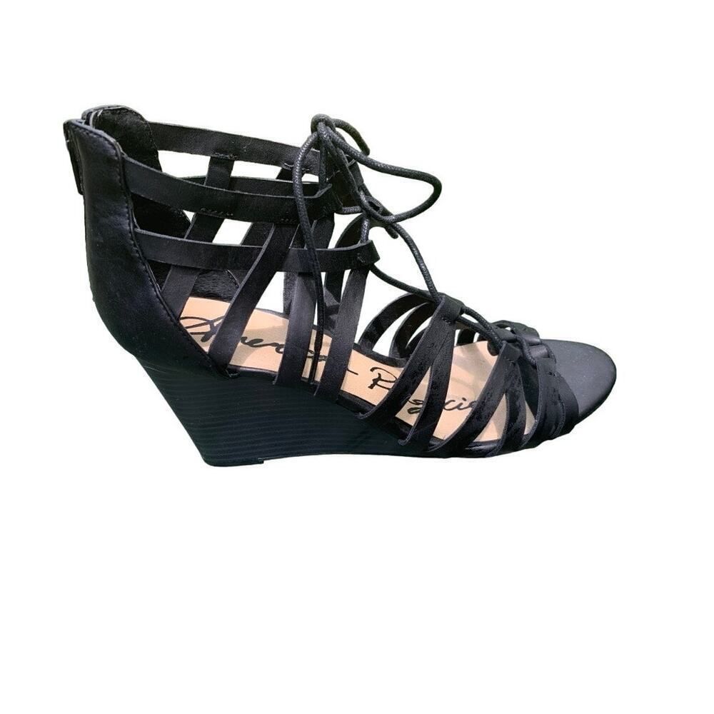 American Rag Kyle Lace Up Demi Wedge Sandals Size 10